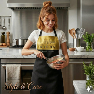 Personalized Stylish Custom Text Apron Kitchen Use