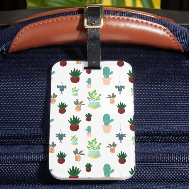 Personalized Succulent Cacti Luggage Tag (Front Insitu 2)