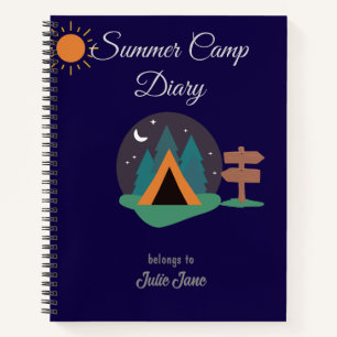 Personalized Summer Camp Diary Notebook