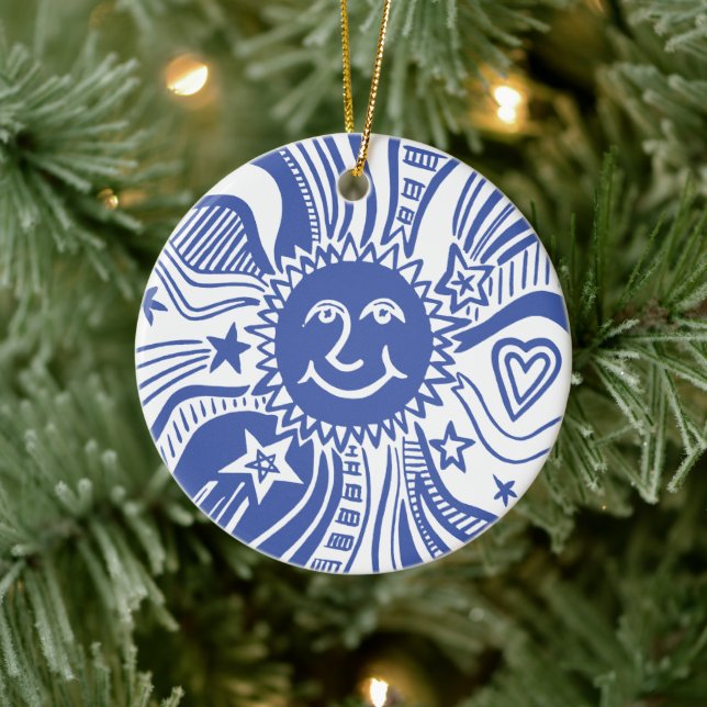 Personalized Sun Pattern Ceramic Tree Decoration (Tree)