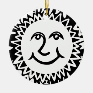 Personalized Sun Pattern Ceramic Tree Decoration