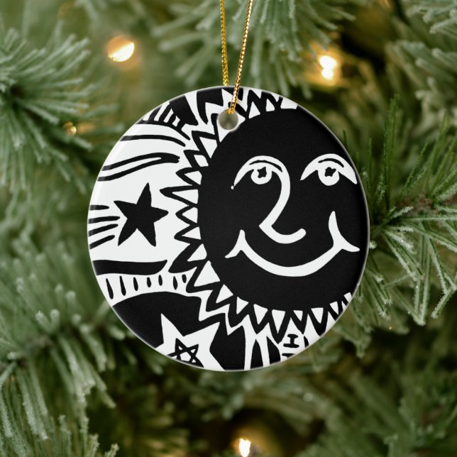 Personalized Sun Pattern Ceramic Tree Decoration (Tree)