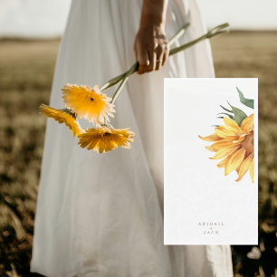 Personalized Sunflower Gold Text Wedding  Napkin