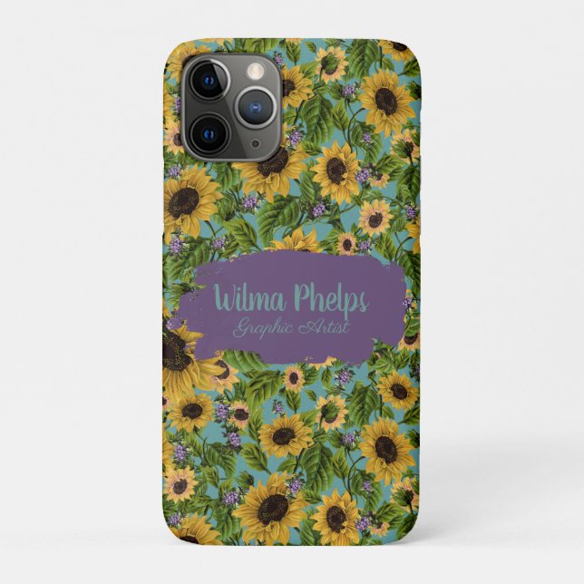 Personalized "Sunflower Rapture"  Case-Mate iPhone Case (Back)