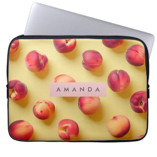 Personalized Sunny Peach Bliss Laptop Sleeve