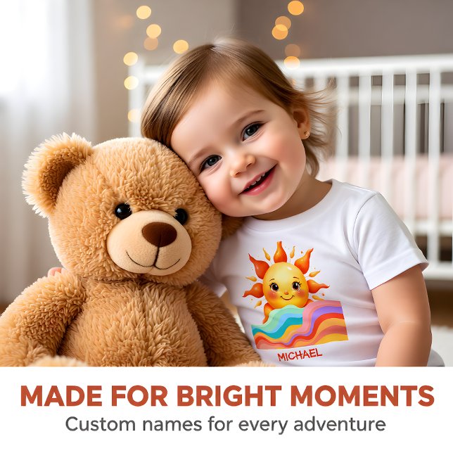 Personalized Sunny Rainbow Baby  Baby T-Shirt (Creator Uploaded)