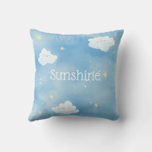 Personalized Sunshine and Cloud Dream Throw Pillow