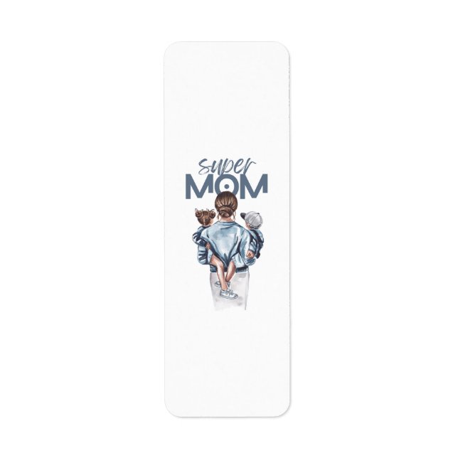 Personalized Super Mom with Son and Daughter Gift (Front)