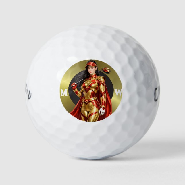 Personalized Superhero Callaway Warbird Golf Balls (Front)