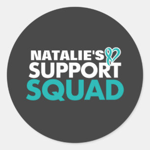Personalized Supporter Ovarian Cancer Awareness Classic Round Sticker
