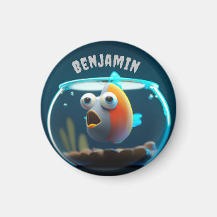 PERSONALIZED SURPRISED CUTE FISH MAGNET