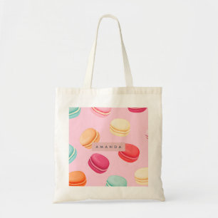 Personalized Sweet Pastel Macaron Delight Tote Bag