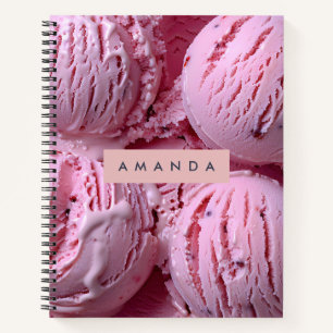 Personalized Sweet Purple Ice Cream Dream Notebook