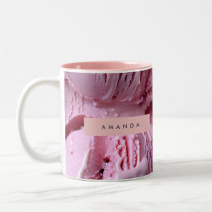 Personalized Sweet Purple Ice Cream Dream Two-Tone Coffee Mug