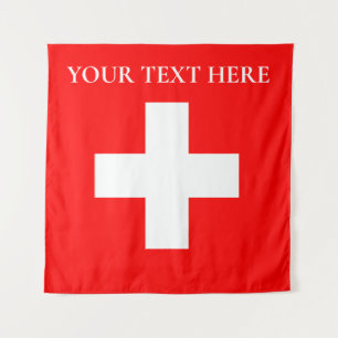 Personalized Switzerland Flag Schweiz Swiss Europe Tapestry
