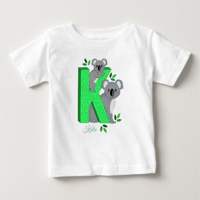 Personalized t-shirt - K for Koala (Front)