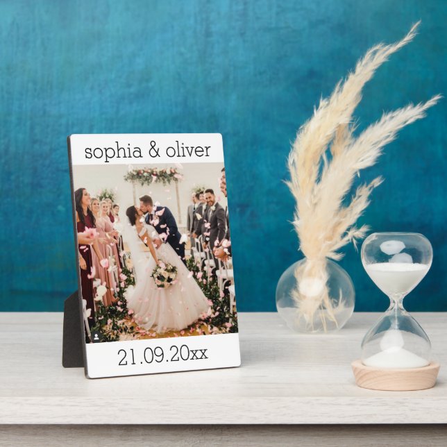 Personalized Tabletop Sign with Easel Plaque (Side)
