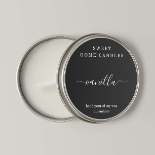 Personalized Tea Light Candle Label Round Sticker