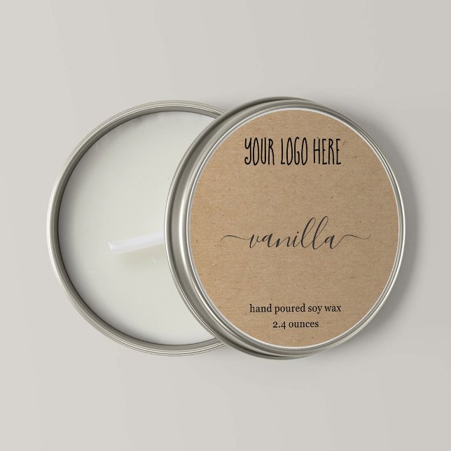 Personalized Tea Light Candle Label Round Sticker (Creator Uploaded)