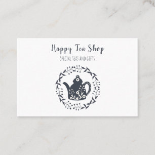 personalized tea shop business card