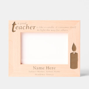 Personalized Teacher and Candlelight Etched Frames