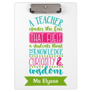 Personalized Teacher Clipboards - Ignites The Fire