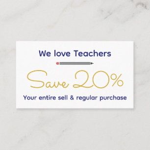 Personalized Teacher - Customized Gift Discount Card