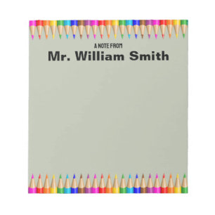 Personalized Teacher Grad Job Gift Back to School Notepad
