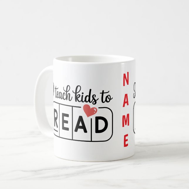 Personalized Teacher Mug with Name (Front Left)