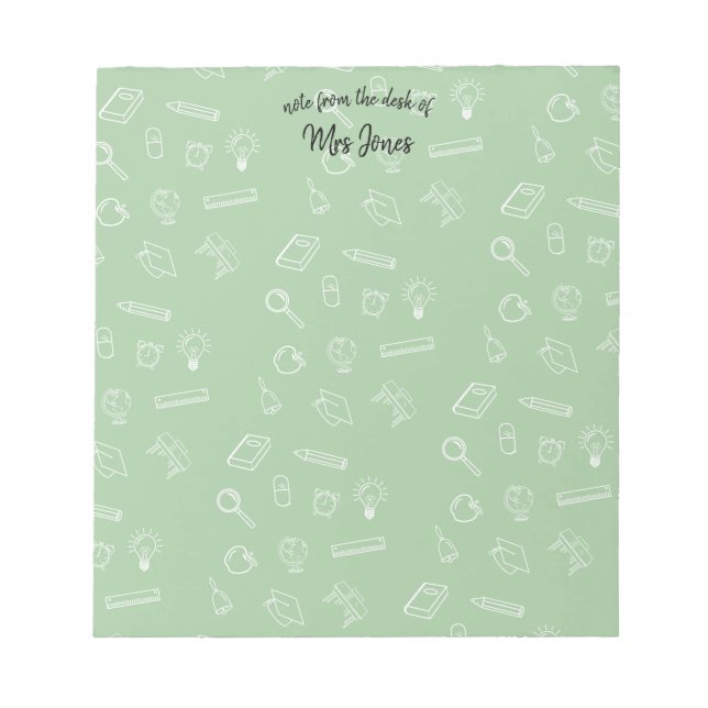 Personalized Teacher Notepad (Front)