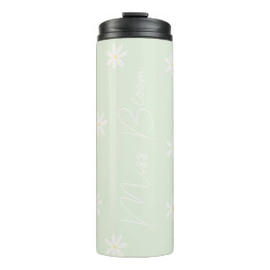 Personalized Teacher Pastel Daisy Thermal Tumbler