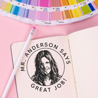 Personalized Teacher Stamp With Custom Photo Stamp