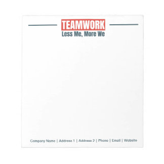 Personalized Team Inspirational Office Corporate Notepad