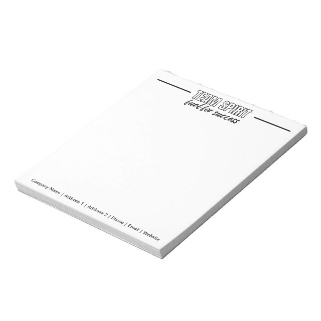 Personalized Team Motivational Office Corporate  Notepad (Rotated)