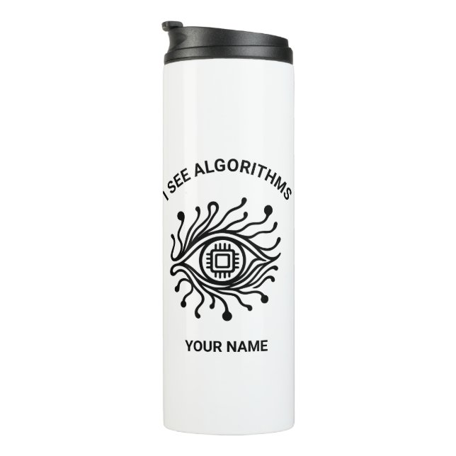 Personalized Tech Thermal Tumbler with Custom Text (Rotated Right)