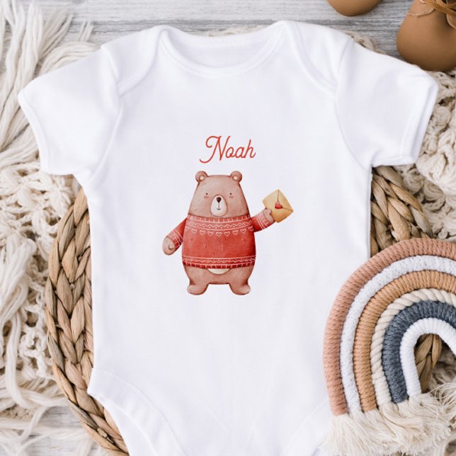 Personalized Teddy Bear Baby Bodysuit with Love Le (Creator Uploaded)