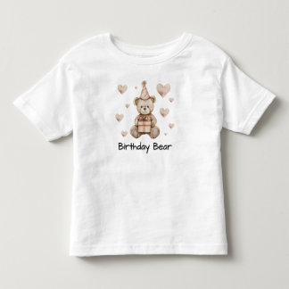 Personalized Teddy Bear Birthday Bear Baby Tshirt