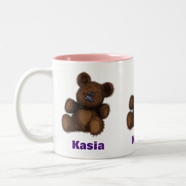 Personalized teddy bear mug - kubek (Left)