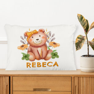 Personalized Teddy Bear Pillow for Girls - A Cuddl