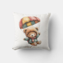 Personalized Teddy Bear With Parachute Cushion