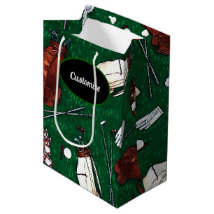 Personalized Tee Time Golf Medium Gift Bag