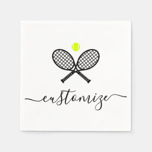 Personalized Tennis Ball Racket Party Banquet  Napkin