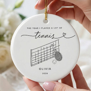 Personalized Tennis Christmas Ornament