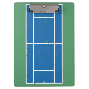 Personalized Tennis Coach Blue & Green Clipboard