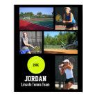 Personalized Tennis Team Photo Collage Name School