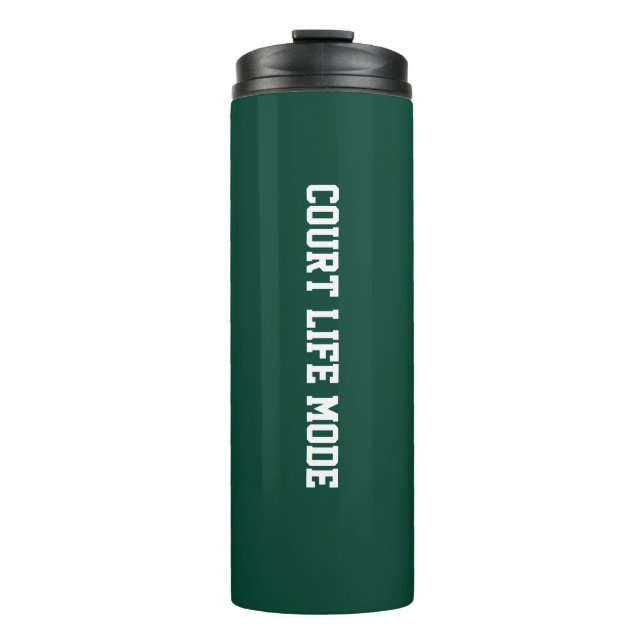 Personalized Tennis Travel Mug – Court Life Mode   (Front)