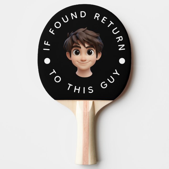 Personalized Text and Name  Ping Pong Paddle (Front)