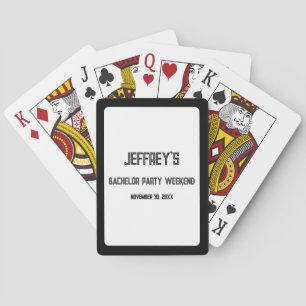Personalized Text Bachelor Party Weekend Playing Cards