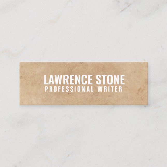 Personalized "Textured Paper" Instagram Mini Business Card (Front)