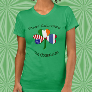 Personalized Thailand Ireland USA Shamrock Women’s T-Shirt